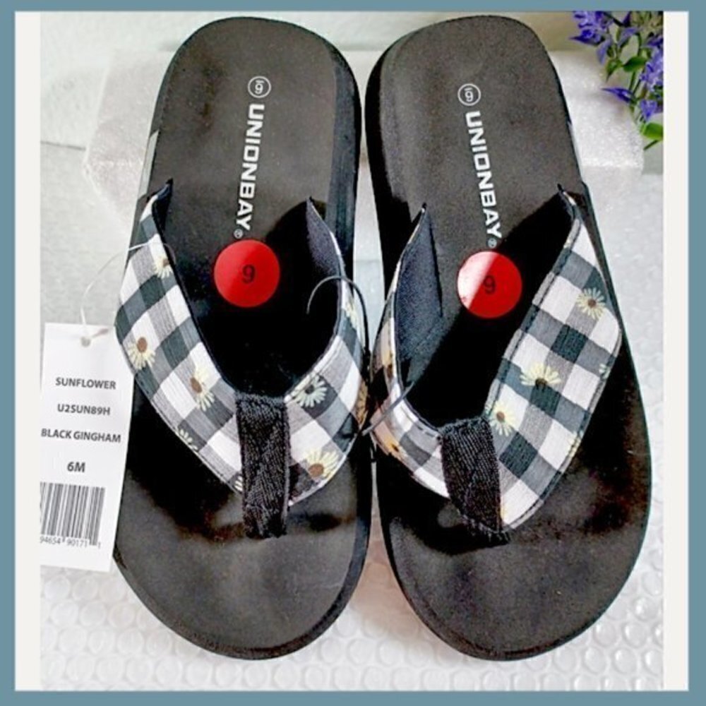 ☀️ Unionbay Sunflower Thong Sandals – Size 6 ☀️ - Picture 3 of 8
